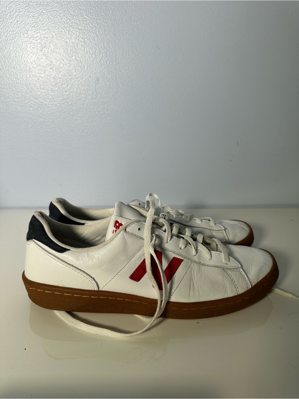 New Balance for J.Crew 791 Men’s sneakers Gum sole While red 10.5